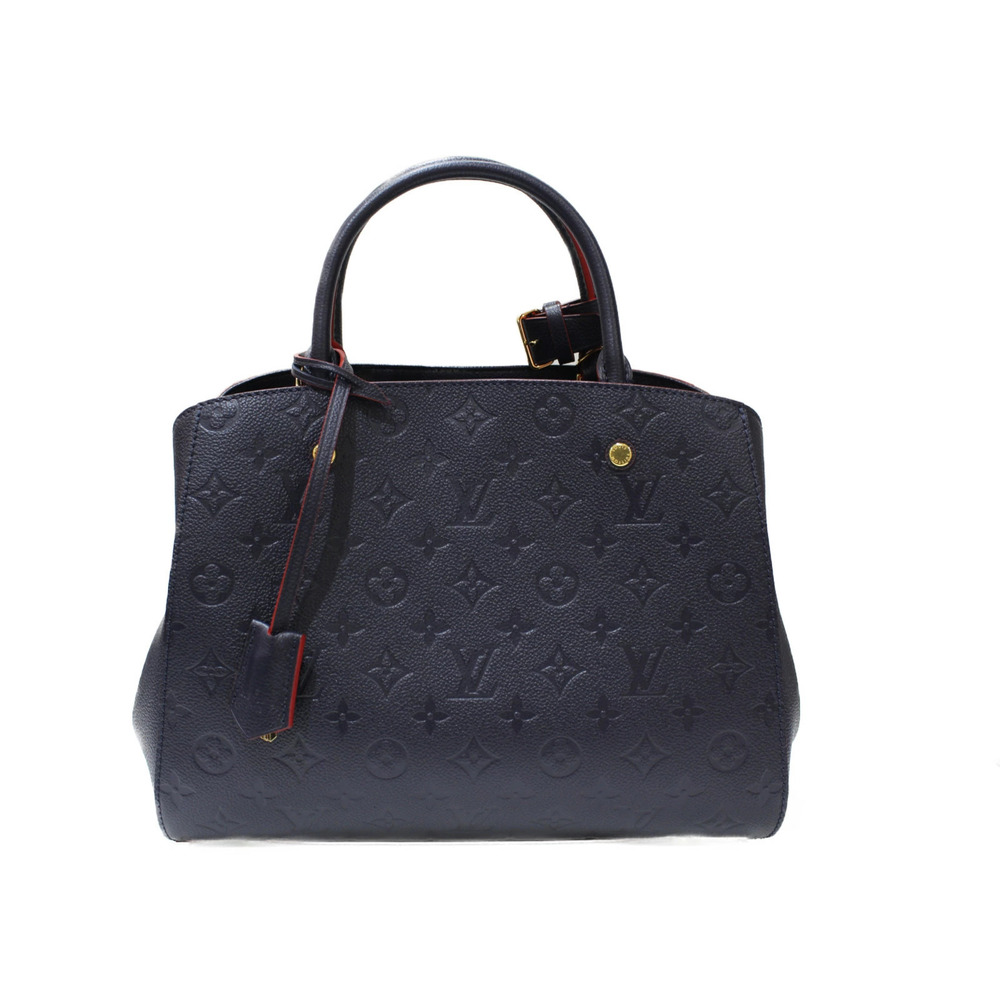 UnWith Louis VUITTON Montaigne Empreinte Marine Blue Rouge Shoulder Bag